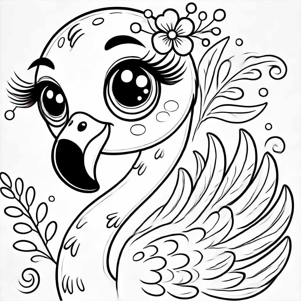 free flamingo coloring pages for kids